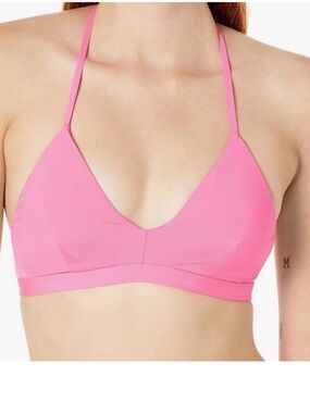 Hurley Small Top Bikini Solid Adjustable in pink added support adjustable NWT
